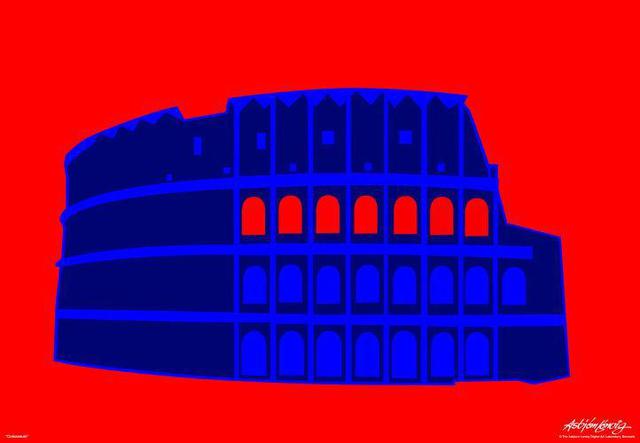 Artist Asbjorn Lonvig. 'Colosseum Print On Canvas' Artwork Image, Created in 2005, Original Painting Other. #art #artist