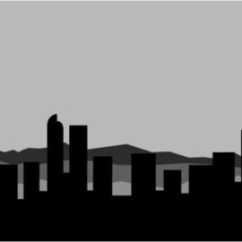 Denver Skyline Grey By Asbjorn Lonvig