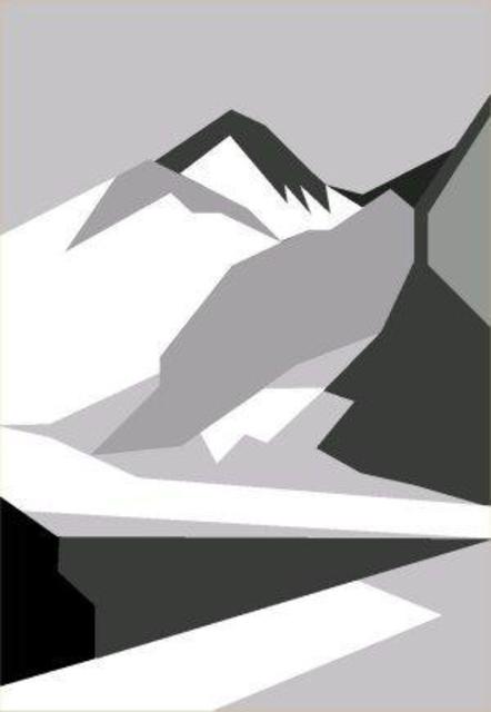 Artist Asbjorn Lonvig. 'Everest Black Signed Print On Canvas' Artwork Image, Created in 2005, Original Painting Other. #art #artist
