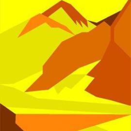 Everest Yellow Signed Print on Canvas By Asbjorn Lonvig