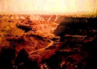 Asbjorn Lonvig: 'Grand Canyon', 2010 Digital Art, Abstract.  Asbjorn Lonvig's words: When you prefer traditional painting style, i. e. with visual brush strokes, the Corel Painter Essential 4 software is used.Corel Painter Essential 4 parameters: Edge: None, Color: Intense, Paper: Basic, Brush: Colored Pencil Cloner and Soft Edge Cloner, Random: No. ...