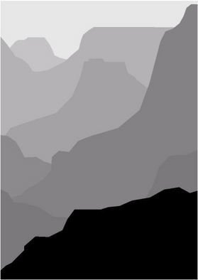 Asbjorn Lonvig: 'Grand Canyon Black', 2010 Serigraph, Abstract.                     For sale is 1 original inks on canvas, size: 84 x 59,4 cm ( 33. 1