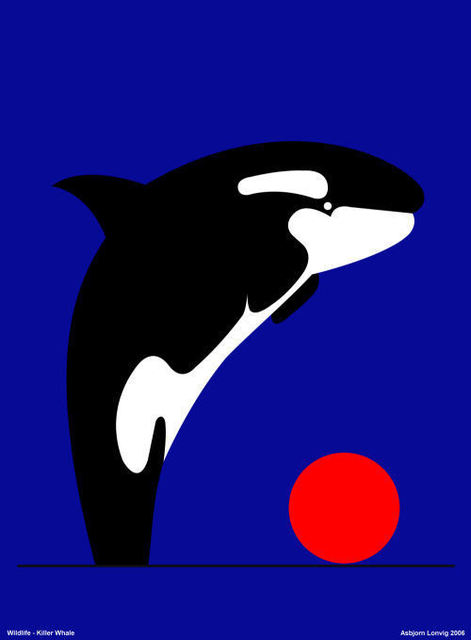 Artist Asbjorn Lonvig. 'Killer Whale' Artwork Image, Created in 2006, Original Painting Other. #art #artist