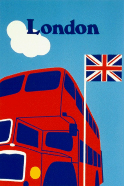 Asbjorn Lonvig  'London Bus', created in 2002, Original Painting Other.