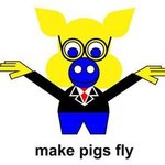 Make pigs fly By Asbjorn Lonvig