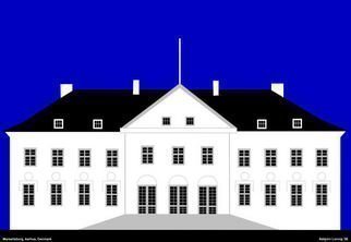 Asbjorn Lonvig: 'Marselisborg Palace', 2006 Serigraph, Abstract.  Inspired by Marselisborg Palace in Aarhus, Denmark. The Queen of Denmark use it as summer residence.Print on canvas. Limited edition. ...