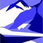Mount Everest Blue By Asbjorn Lonvig