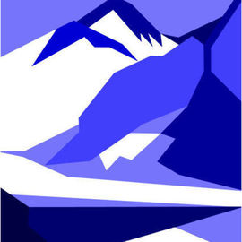 Mount Everest Blue By Asbjorn Lonvig