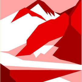 Mount Everest Red By Asbjorn Lonvig