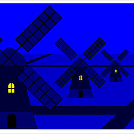 Netherlands Windmills By Asbjorn Lonvig