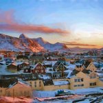 Nuuk City Greenland at Polar Night By Asbjorn Lonvig
