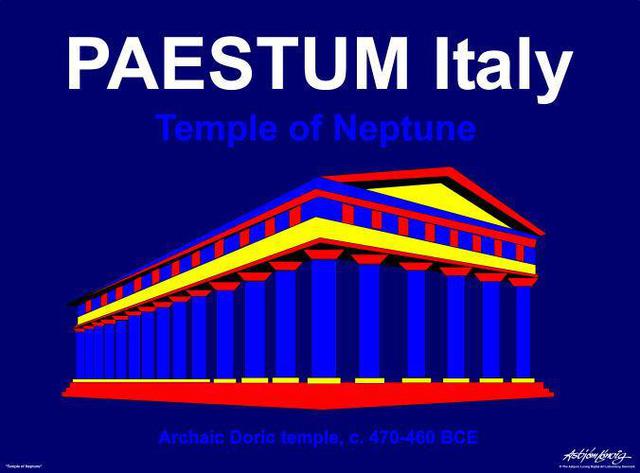 Artist Asbjorn Lonvig. 'Paestum Italy' Artwork Image, Created in 2006, Original Painting Other. #art #artist