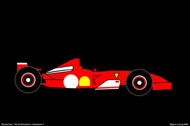 Artist Asbjorn Lonvig. 'Racing Cars The Art Dimension Formula One' Artwork Image, Created in 2006, Original Painting Other. #art #artist