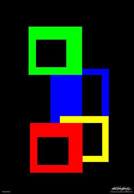 Artist Asbjorn Lonvig. 'Square Atoms Print On Paper Or Canvas' Artwork Image, Created in 2006, Original Painting Other. #art #artist
