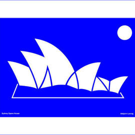 Sydney Opera House With Printed Passepartout, Asbjorn Lonvig