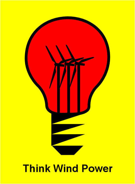 Artist Asbjorn Lonvig. 'Think Wind Power' Artwork Image, Created in 2010, Original Painting Other. #art #artist