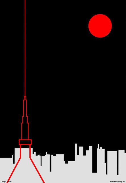 Artist Asbjorn Lonvig. 'Tokyo Tower' Artwork Image, Created in 2006, Original Painting Other. #art #artist