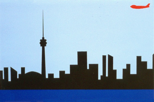 Asbjorn Lonvig  'Toronto Skyline', created in 1993, Original Painting Other.