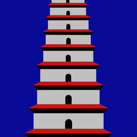 Wild Goose Pagoda Xian By Asbjorn Lonvig