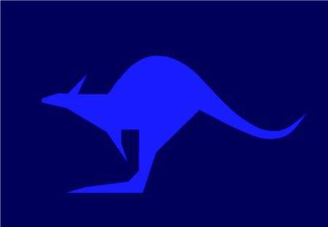 Artist Asbjorn Lonvig. 'Blue Kangaroo' Artwork Image, Created in 2004, Original Painting Other. #art #artist