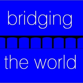 Asbjorn Lonvig: 'bridging the world', 2002 Acrylic Painting, Abstract. Artist Description: Inspired from 11th September, from a course and from wonderingWith a white text....