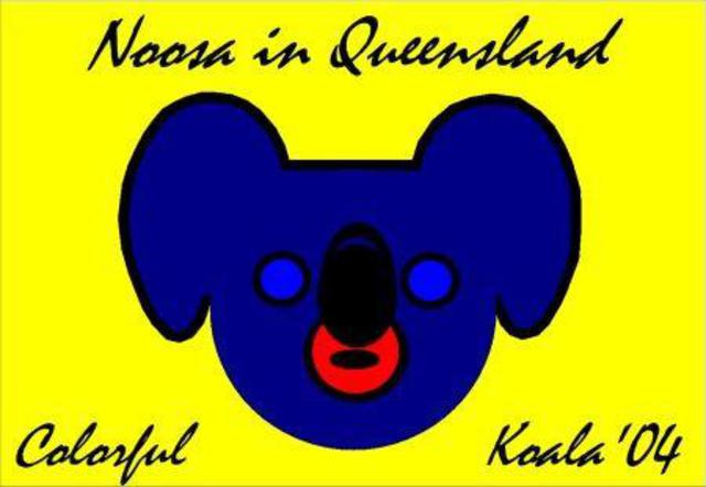 Artist Asbjorn Lonvig. 'Colorful Koala' Artwork Image, Created in 2004, Original Painting Other. #art #artist