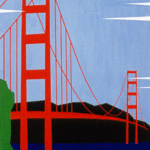 Artist Asbjorn Lonvig. 'Golden Gate' Artwork Image, Created in 1992, Original Painting Other. #art #artist
