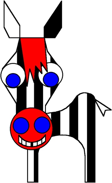 Asbjorn Lonvig  'Happy Zebra', created in 2002, Original Painting Other.