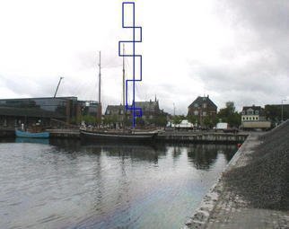 Asbjorn Lonvig: 'seamark at Vejle Harbor in Denmark - harbor view', 2003 Steel Sculpture, Abstract. This exhibition is draft samples made to encourage cities etc. to erect hugemetallic sculptures in spectacular places.This exhibition is of images ofsculptures and background photos from spectacular placessearched on YAHOO images or AltaVista images.If a photo is subject to copyrighta quote request is forwarded...