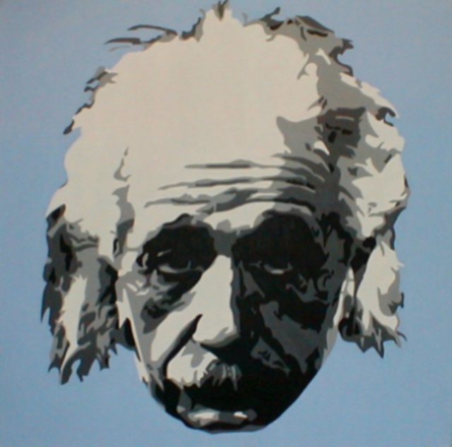 Artist Asbjorn Lonvig. 'The Famous Physicist' Artwork Image, Created in 2001, Original Painting Other. #art #artist