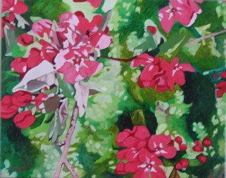 Claudette Losier: 'We Must Believe In Spring Eternal 6', 2009 Oil Painting, Floral.  Crab Apple Blossom  ...