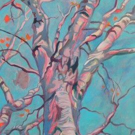Claudette Losier: 'birch tree', 2018 Acrylic Painting, Trees. Artist Description: Birch tree...