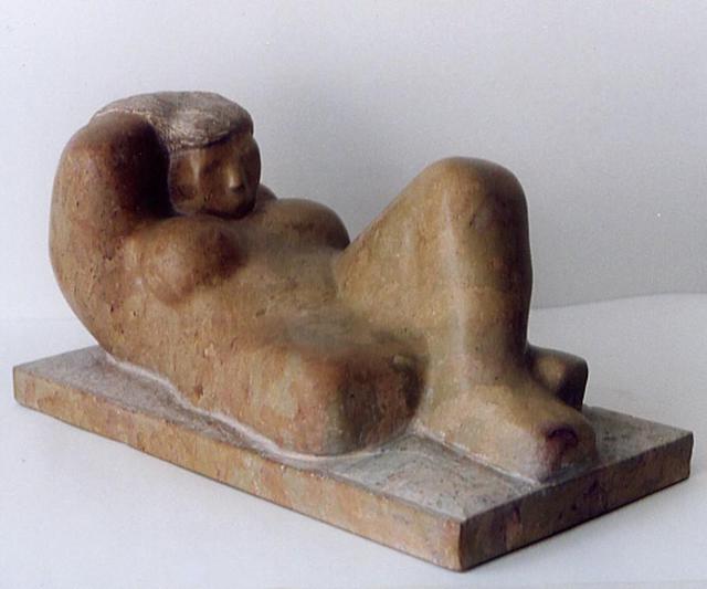 Lou Lalli  'Reclining Venus', created in 1998, Original Sculpture Stone.