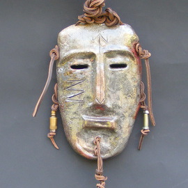 Louise Parenteau Artwork AKIRO, 2014 Ceramic Sculpture, Mask