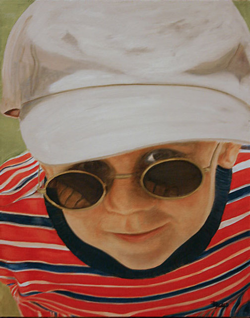 Laurie Pagels  'Poster Boy', created in 2007, Original Watercolor.