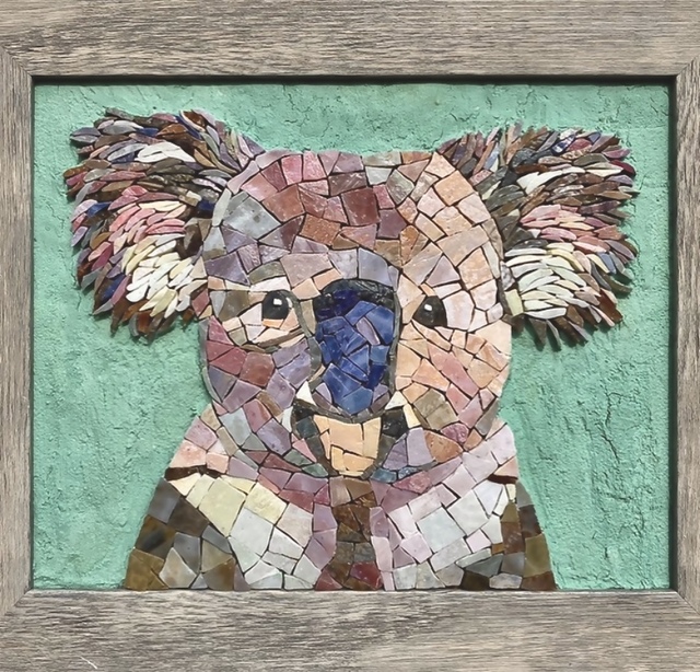 Laurie Reiss  'Koala Love', created in 2019, Original Mosaic.