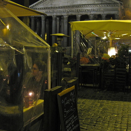 Laurie Delaney: 'Piazza Dinning', 2011 Color Photograph, Travel. Artist Description:  Rome, Italy, Pantheon, Church ...
