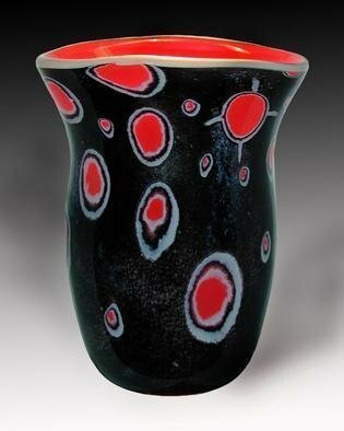 Lawrence Tuber: 'True North', 2003 Blown Glass, Abstract. Blown, Hand Carved & Re- Blown Glass Vessel...