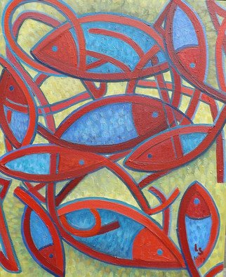 Luana Stebule: 'rhapsody', 2018 Oil Painting, Fish. inspired by fish. ...