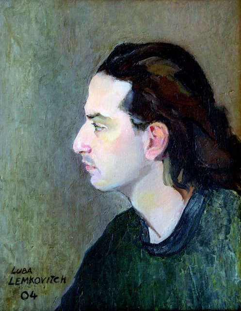 Lubov Meshulam Lemkovitch  'Portrait Of The Yang Man', created in 2004, Original Painting Oil.