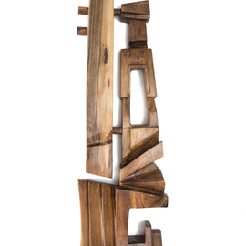 Blazej Siplak: 'head n 14', 2017 Wood Sculpture, Abstract. Artist Description: wood, head, walnut, abstract...