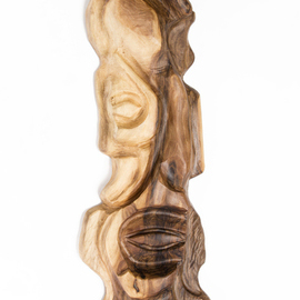 Blazej Siplak: 'head n 8', 2017 Wood Sculpture, Abstract. Artist Description: wood, head, abstract, walnut, ...