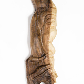 Blazej Siplak: 'head n 9', 2017 Wood Sculpture, Abstract. Artist Description: wood, head, abstract, walnut, brown, sculpture, woodcut...