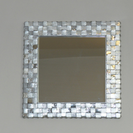 Evelyne Parguel Artwork Silver mirror, 2015 Leather, Home