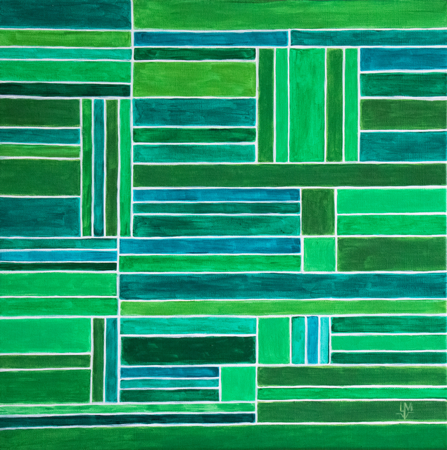 Ludmilla Wingelmaier  'Green Ways', created in 2022, Original Painting Acrylic.