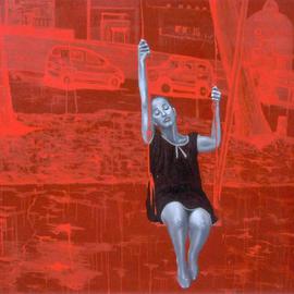 Luis Guillermo Ramrez Ezquerra: 'la ciudad te ama', 2003 Acrylic Painting, Dance. 