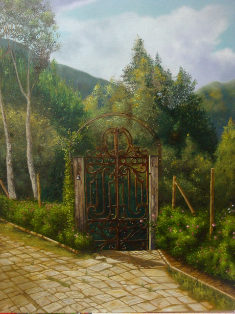 Luiz Henrique Azevedo  'An Itaipava Gate', created in 2013, Original Painting Oil.