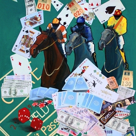 Tom Lund-lack Artwork Fantasies of Lady Luck, 2015 Mixed Media, Satire