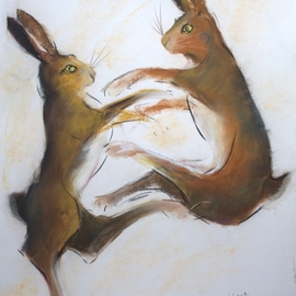boxing hares 2 By Tom Lund-Lack