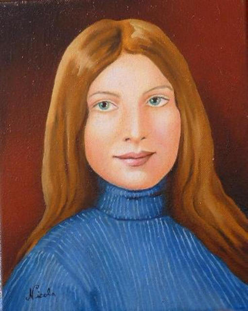 Nicola Lupoli  'Deborah Santos', created in 2002, Original Painting Oil.